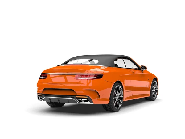 Amber Orange Modern Luxury Convertible Business Car Back View — Stock Photo, Image