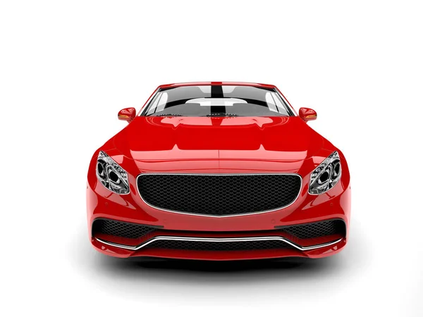 Vacker Röd Lyx Modern Cabrioleter Framsida — Stockfoto