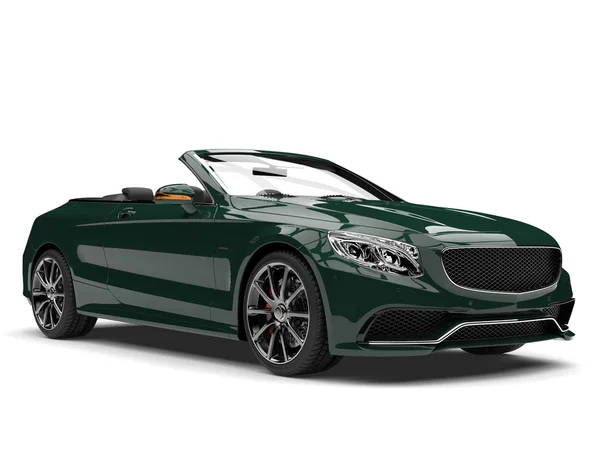 Dark Green Modern Luxury Convertible Car — Stock Photo, Image