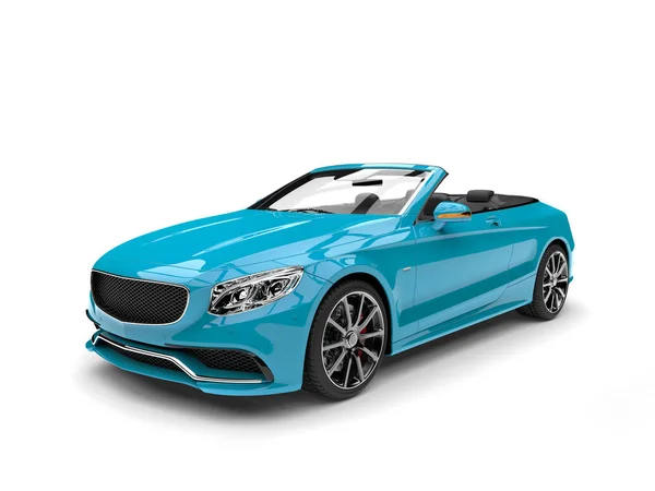 Helles Cyan Modernes Cabrio Luxusauto — Stockfoto