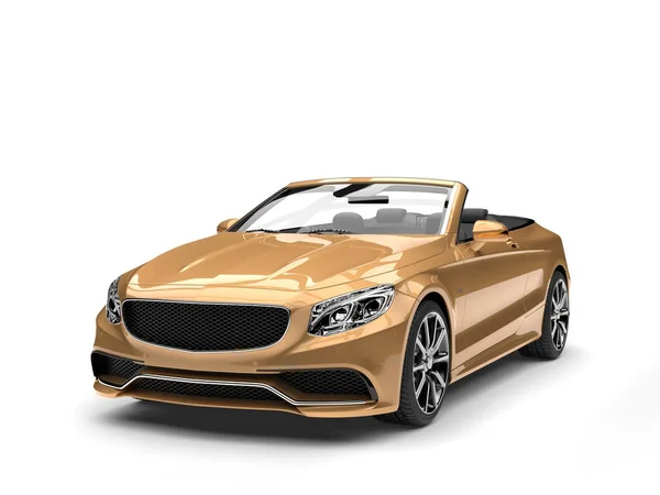 Moderno Coche Convertible Lujo Dorado — Foto de Stock