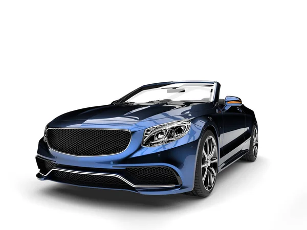 Metallisch Blaues Modernes Luxus Cabrio — Stockfoto
