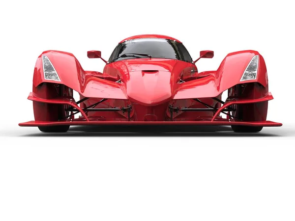Arga Röda Super Racerbil Framsida — Stockfoto