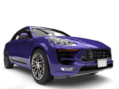 Derin mor modern Suv araba - portre vurdu