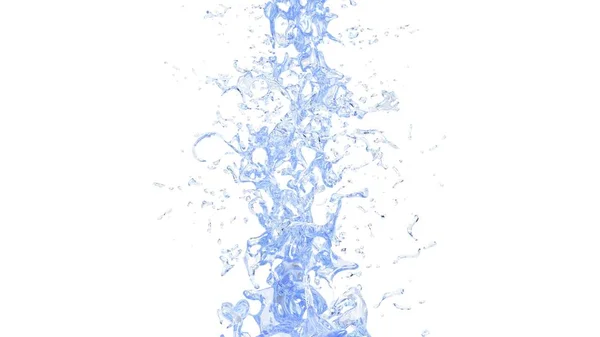 Agua Azul Clara Corriente Vertical — Foto de Stock