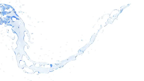 新鮮なきれいなブルーの水の流れ — ストック写真