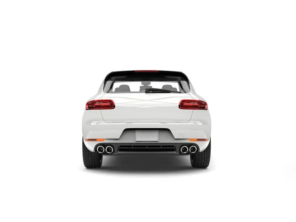 Awesome Modern White Suv Back View — Stock Photo, Image