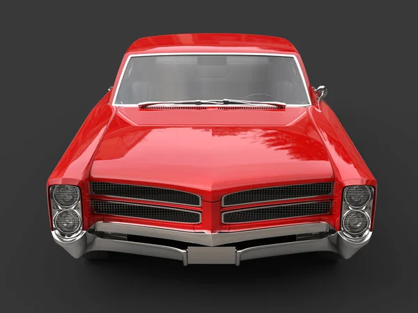 Storm Red Vintage Car Front View — Stock Photo, Image