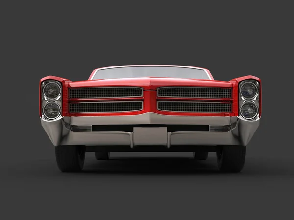 Κόκκινη Θύελλα Vintage Αυτοκίνητο Εμπρόσθια Όψη Closeup Πυροβόλησε — Φωτογραφία Αρχείου