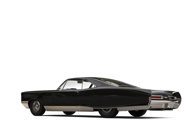 Slick Black Vintage Car Back Side View — Stock Photo, Image