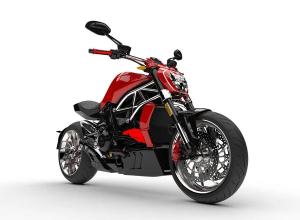 Leistungsstarkes Modernes Rotes Sportmotorrad — Stockfoto