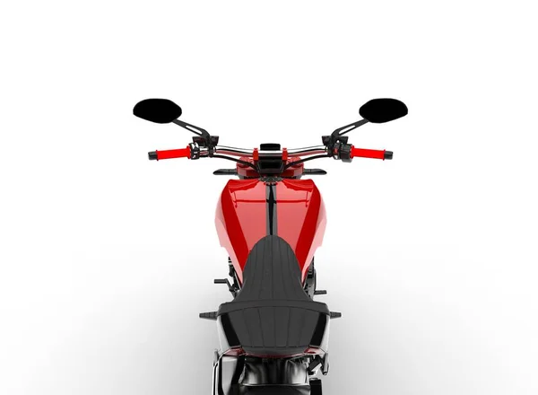 Moto Esportivo Vermelho Moderno Poderoso Visão Primeira Pessoa — Fotografia de Stock