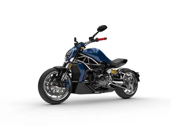 Moto Veloce Moderna Blu Scuro — Foto Stock