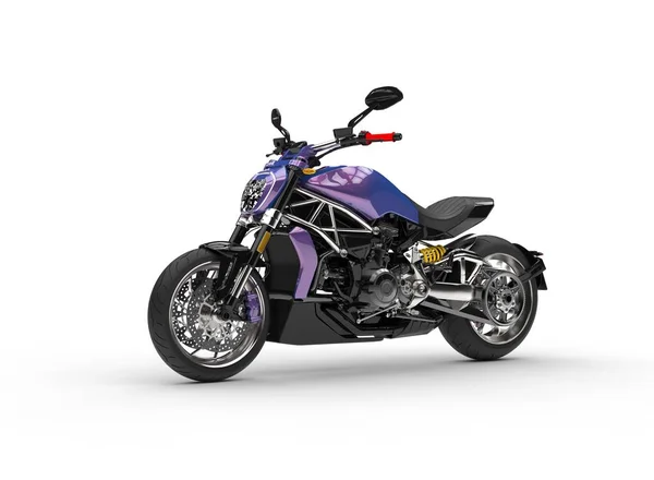 Moderno Metálico Roxo Corrida Helicóptero Motocicleta — Fotografia de Stock