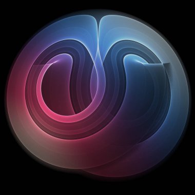 Güzel dumanlı soyut akan şekli