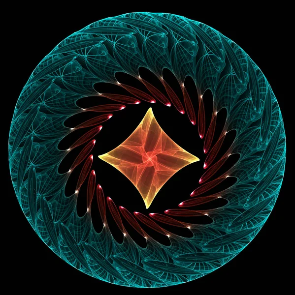 Όμορφο Αφηρημένο Κυκλική Γεωμετρικό Σχήμα — Φωτογραφία Αρχείου