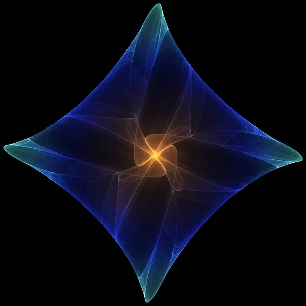 Abstrakt Blå Kosmiska Geometrisk Form — Stockfoto
