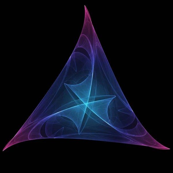 Triangulära Abstrakt Glödande Stjärnan Formen — Stockfoto