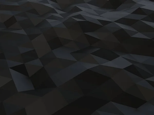 Black low polygon abstract background - triangulated polygons