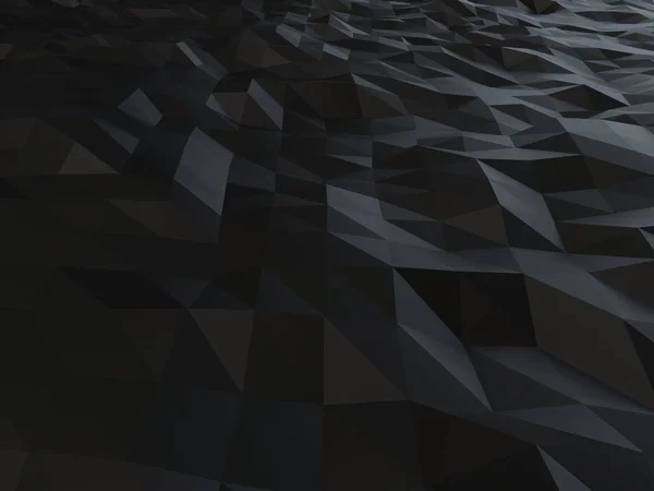 Dunkle See Niedriges Polygon Abstrakt Illustration — Stockfoto