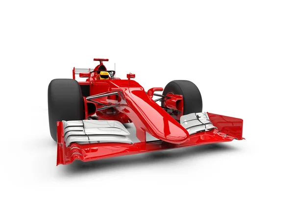 Vermelho Super Rápido Carro Corrida Esportes Tiro Frontal — Fotografia de Stock