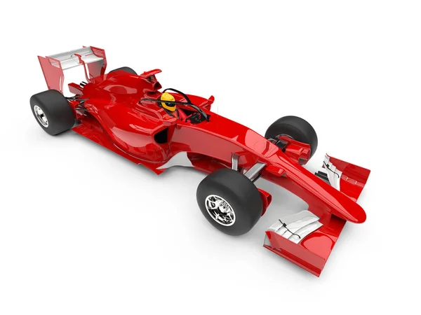 Red Super Fast Racing Car Top View — Stock Photo, Image