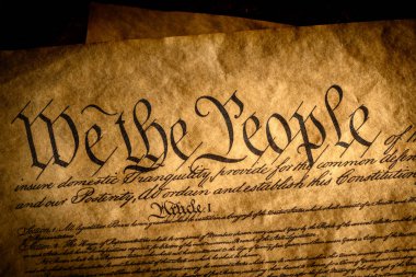 We the people, the beginning of the preamble to the United States constitution clipart