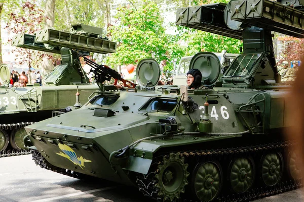 Novorossiysk, Krasnodar Toprakları / Rusya / 09 / 05 / 2009: 9 Mayıs 194 zaferini kutlayan Sovyet Ordusu 'nun askeri donanımı