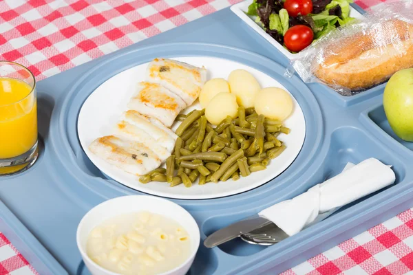 Bandeja de comida de un hospital — Foto de Stock