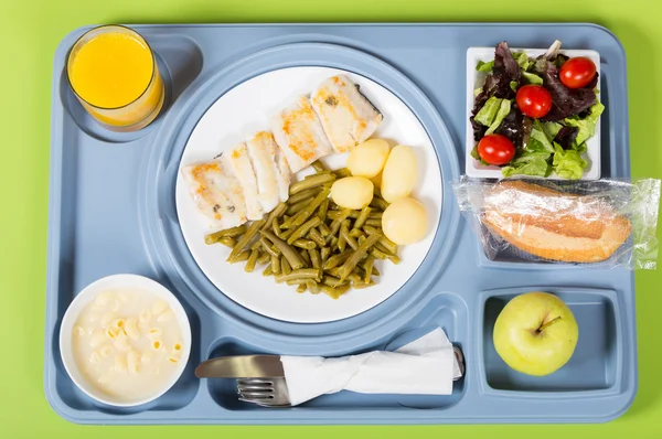 Bandeja de comida de un hospital — Foto de Stock