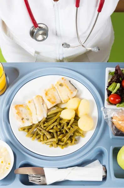 Meal tray of a hospital — Stock Image Meal tray of a hospital Royalty Free Stock Photos