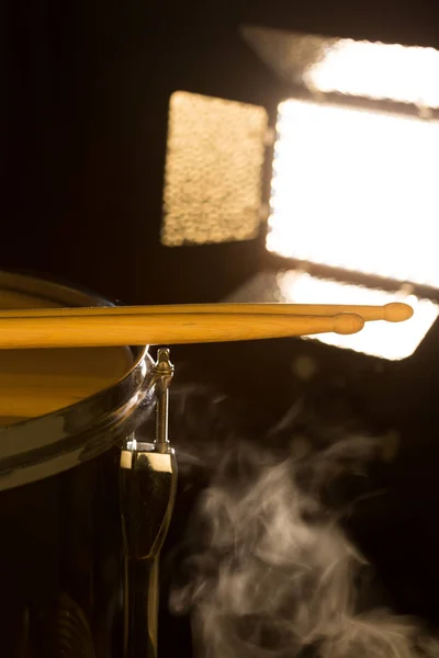 Musical drummer on stage — Stock Photo, Image