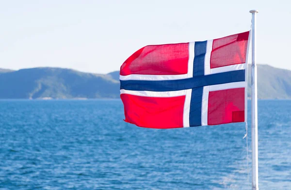 Εθνική σημαία της Νορβηγίας — Φωτογραφία Αρχείου