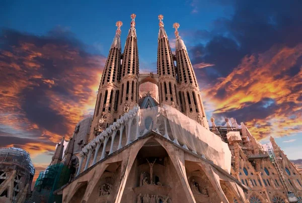 Barcelona Spain November Sagrada Familia November 2015 Sagrada Familia Вражаючий Ліцензійні Стокові Фото