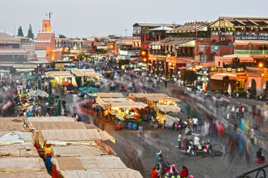 Jemaa el Fnaa kare Medine Marakeş, Fas