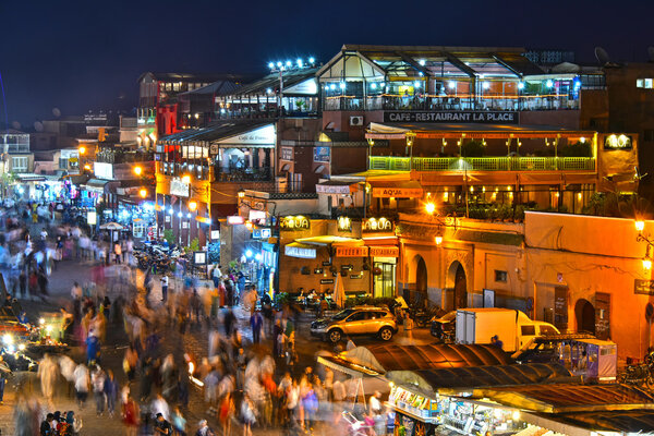 Jemaa el-Fnaa square in Medina of Marrakesh, Morocco