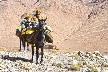 Berberi yerli insanlar Atlas Dağları, Morocco. 