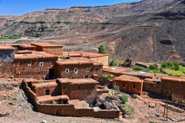 Fas 'taki Atlas Dağları bölgesinin berber kırsal mimarisi