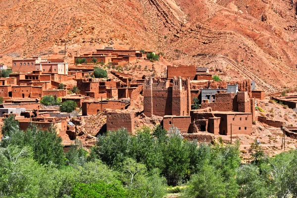 Régi berber építészet, közel a város Tamellalt, Marokkó — Stock Fotó