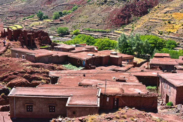 Arquitetura rural berbere da região das Montanhas Atlas em Marrocos — Fotografia de Stock