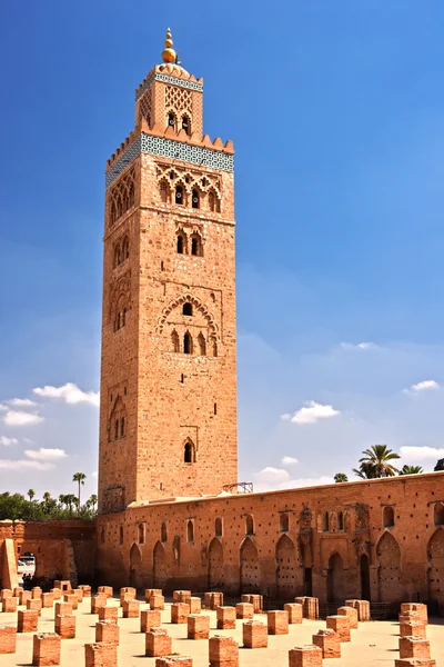 Mešita Koutoubia v jihozápadní čtvrti Medina v Marrákeši — Stock fotografie