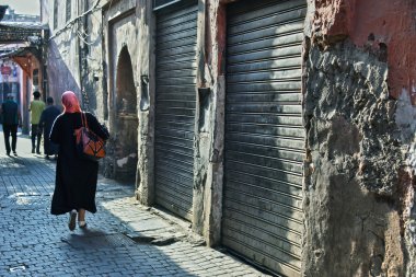 Sokak Marrakesh Medina, Fas