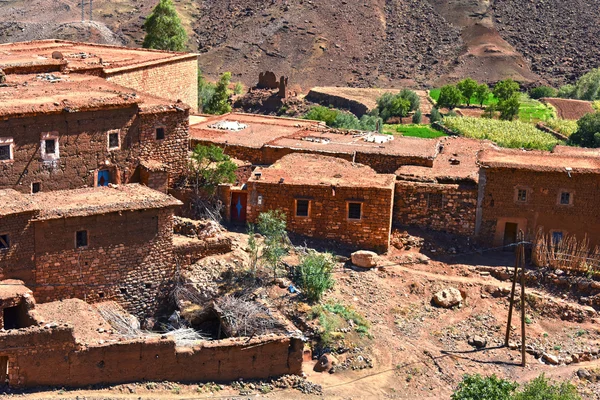 모로코의 아틀라스 산맥의 베르베르 시골 건축 — 스톡 사진