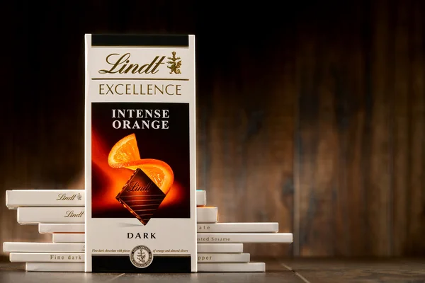 Lindt chocolate bars of different tastes — ストック写真