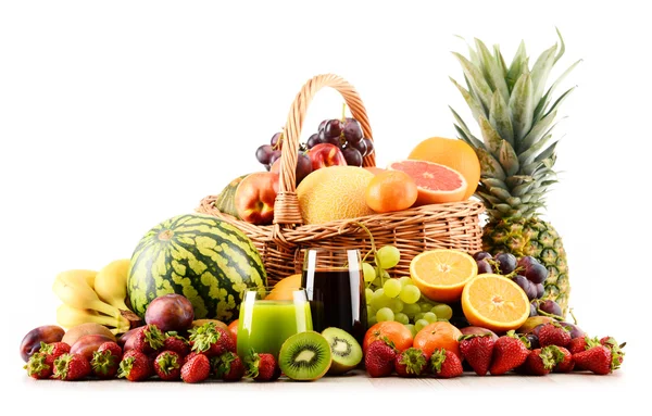 Sammansättning med diverse frukter — Stockfoto