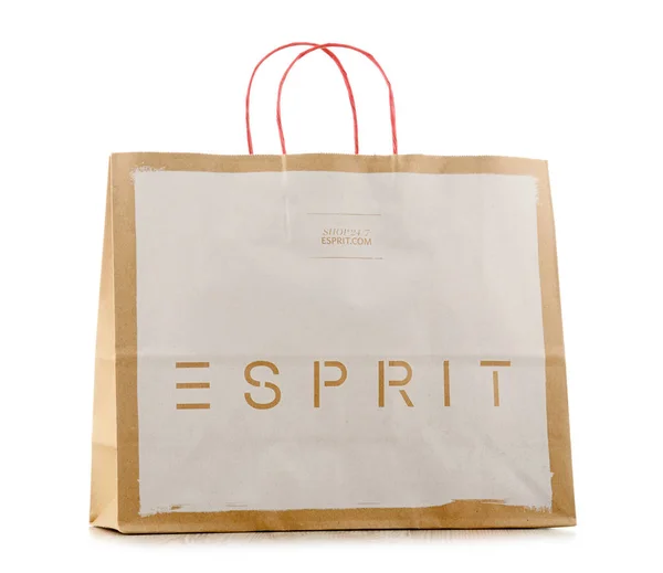 Αρχική Esprit χαρτί shopping bag που απομονώνονται σε λευκό — Φωτογραφία Αρχείου