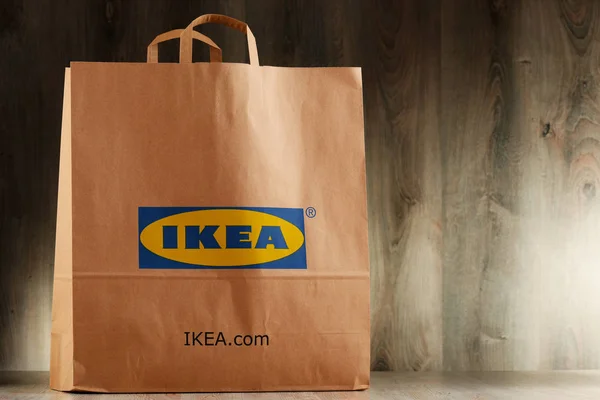 Původní Ikea papírové nákupní taška — Stock fotografie
