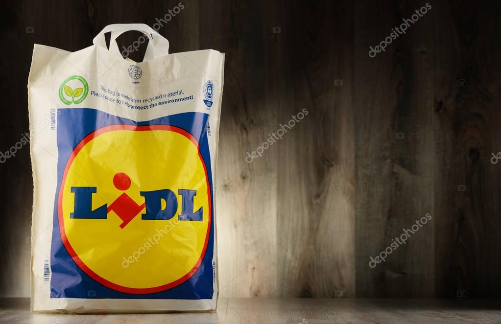 Opstand berouw hebben Zonnebrand Original Lidl plastic shopping bag – Stock Editorial Photo © monticello  #129593034