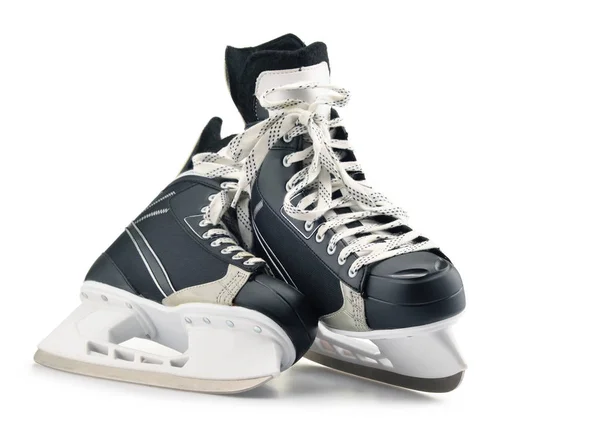 Paar Eishockey-Schlittschuhe isoliert auf weiß — Stockfoto