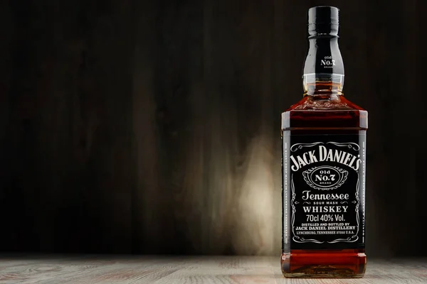 Şişe Jack Daniel'ın viski — Stok fotoğraf